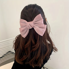 Satin Bowknot Hair Clip French Barrette Y2K Hair Accessories Women