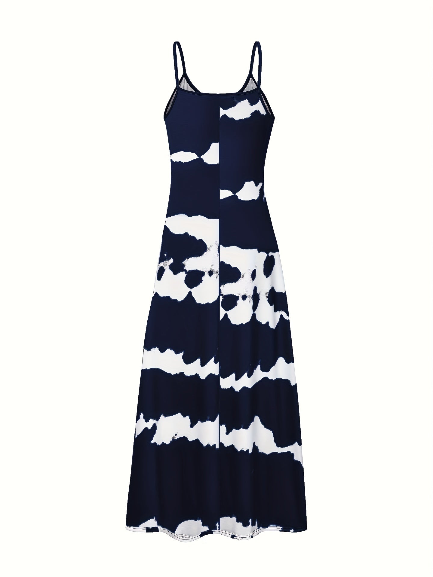 Women's Plus Tie Dye Round Neck Maxi Dress