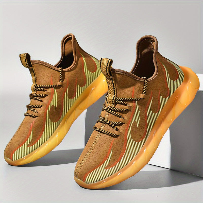 Men's Leather Lace Up Casual Shoes Lightweight Walking Sneakers