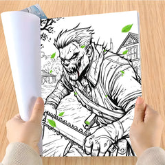 Deluxe Horror Coloring Book - 22 Pages - Watercolor Paper