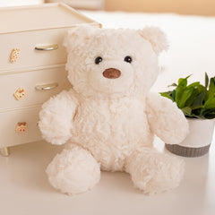 Adorable Pink Plush Teddy Bear Toy with Brown Nose & Paws
