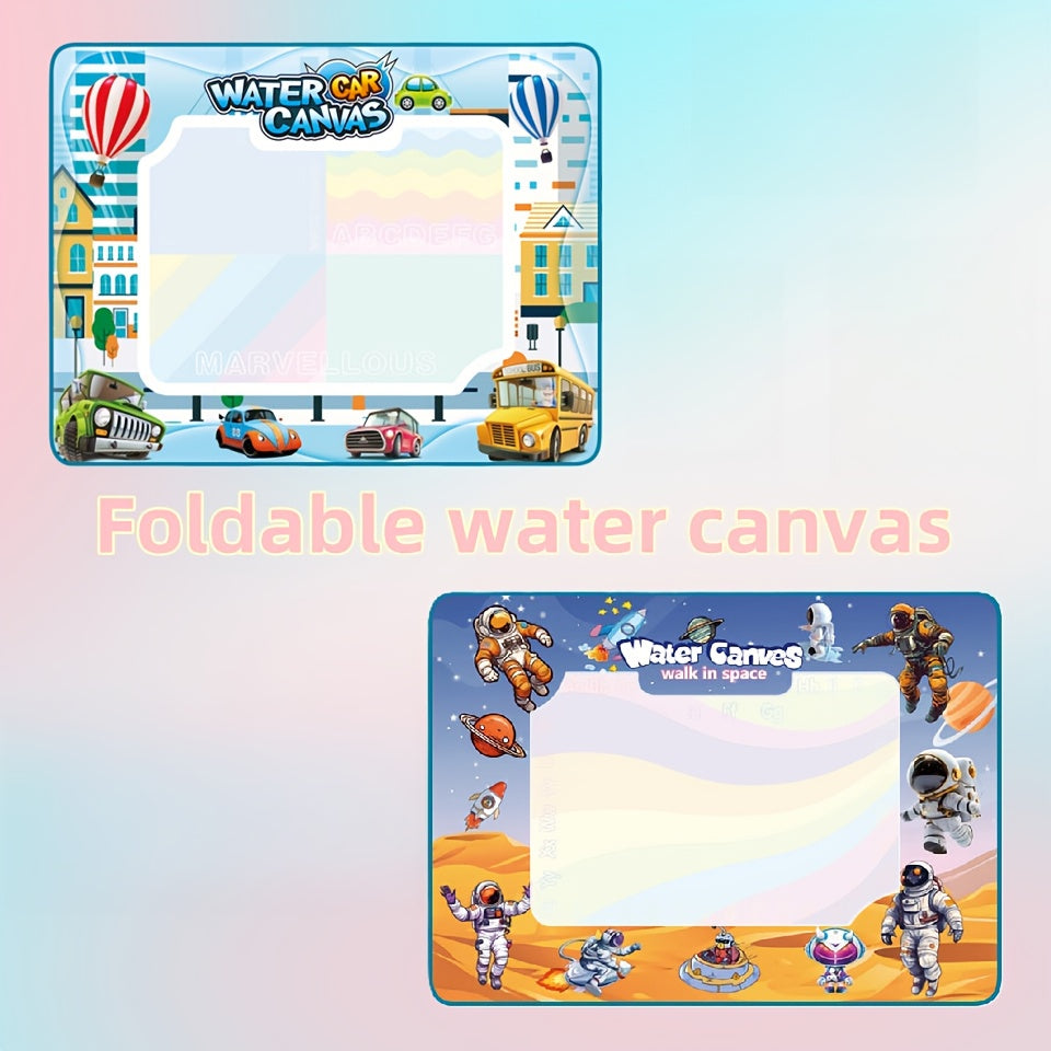 Water Graffiti Mat Kids Drawing Doodle Toy with Magic Pen Space Theme