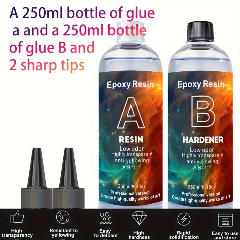 Transparent Epoxy Resin Set 500ml Non Yellowing Colorfast Resin