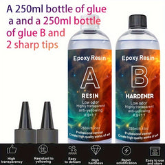 Transparent Epoxy Resin Set 500ml Non Yellowing Colorfast Resin
