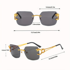Men's Rimless UV Protection Sunglasses for Party