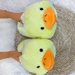 Women's Cartoon Novelty Slippers Round Toe Comfy Fluffy Indoor Cozy Shoes