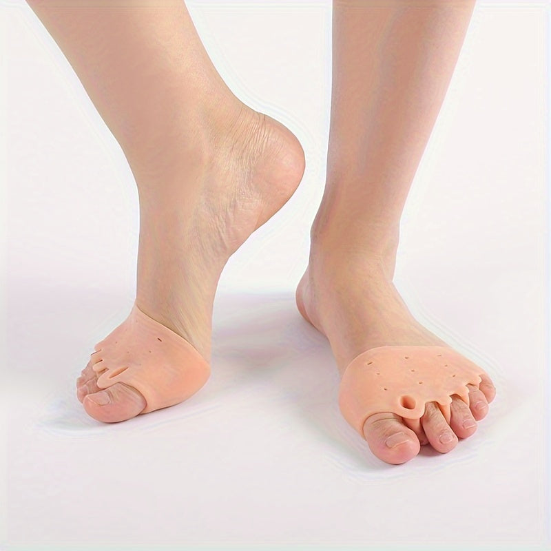 2 Pairs Silicone Toe Separators Toe Straightener for Night and Home Use