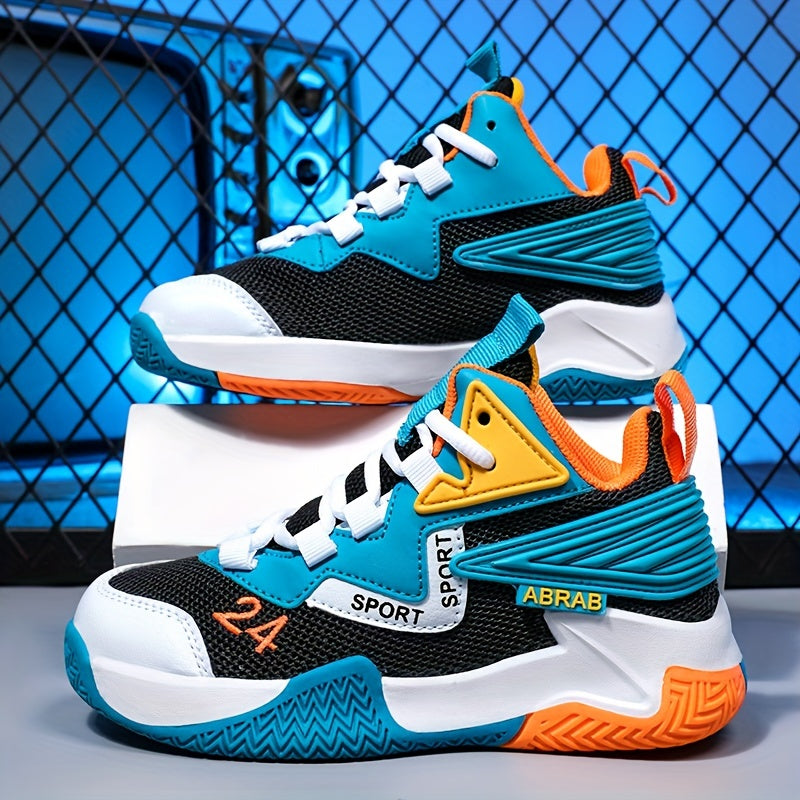 Boy's Breathable Basketball Shoes Non Slip Sports Sneakers