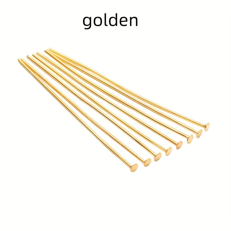 100pcs Silver/Gold/Rhodium Headpins Jewelry Findings DIY Supplies