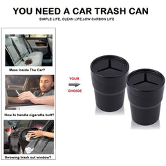 Car Trash Can With Lid Mini Auto Garbage Can Leakproof Vehicle Trash Bin
