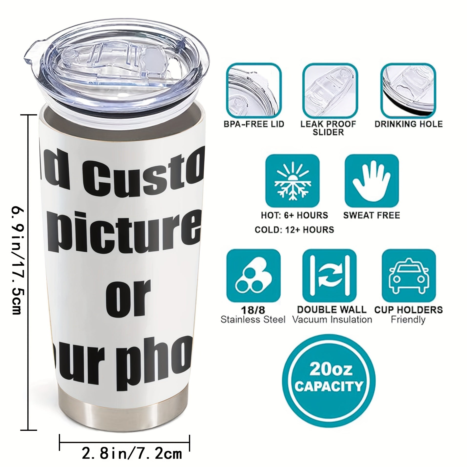 Custom Photo 20oz Stainless Steel Travel Mug - Halloween Hanukkah C