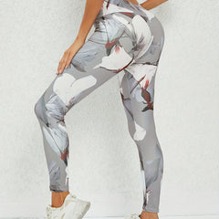 Women's Printed High Waist Butt Lifting Pants for Running & Yoga