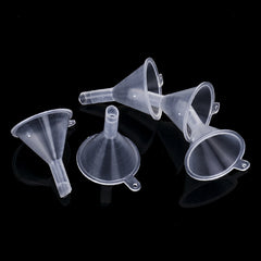 Mini Funnels Clear Plastic for Bottle Filling Perfumes Essential Oils