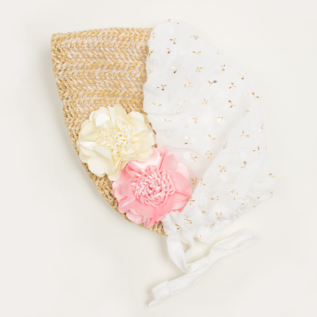 Cloth Flower Baby Court Hat 0-3 Years Old