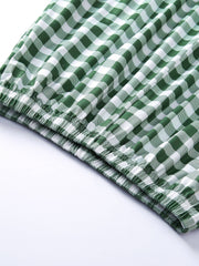 Plaid Pajama Bottoms Colorblock Comfort Loose Long Pants Women's Loungewear