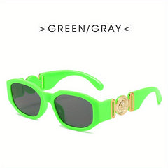 Geometric Sunglasses Retro Glasses for Summer Beach UV400