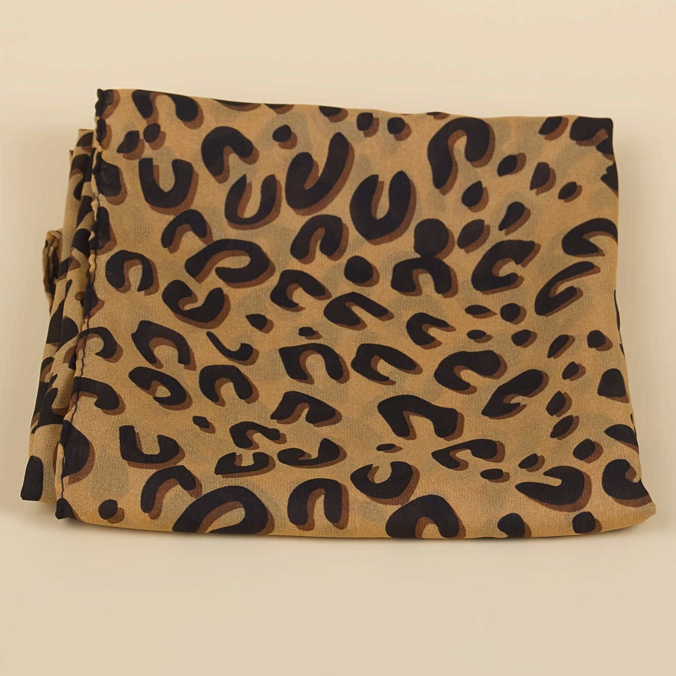 Leopard Print Chiffon Scarf Lightweight Floral Beach Wrap Shawl
