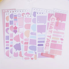 20 Gradient Purple Label Index Stickers Single Book 20 Sheets