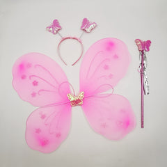 Fairy Butterfly Wings Headband Wand Set Halloween Costume Props