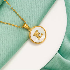 1 Pc 26 Alphabet Pendant Stainless Steel Chain Men Women Hip Hop Jewelry