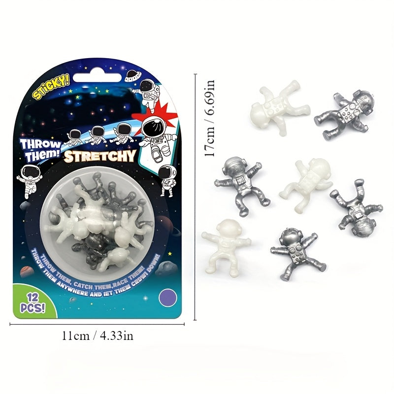 12pcs Wall Climbing Space Man Toy - Sticky & Creative - Party Favor