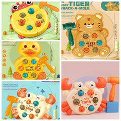Montessori Baby Toys Toddler Board Game Animal Theme Knocking Game