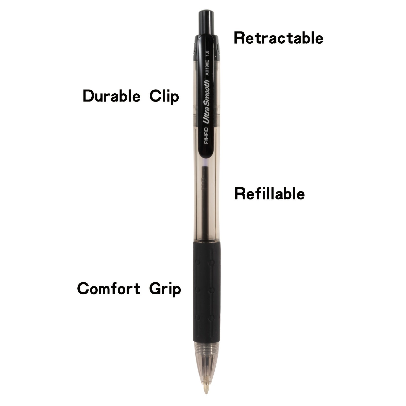 AIHAO Retractable Ballpoint Pens Ink Medium Point 1 0mm 24 Pack