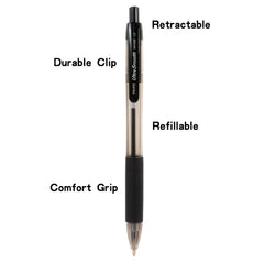 AIHAO Retractable Ballpoint Pens Ink Medium Point 1 0mm 24 Pack
