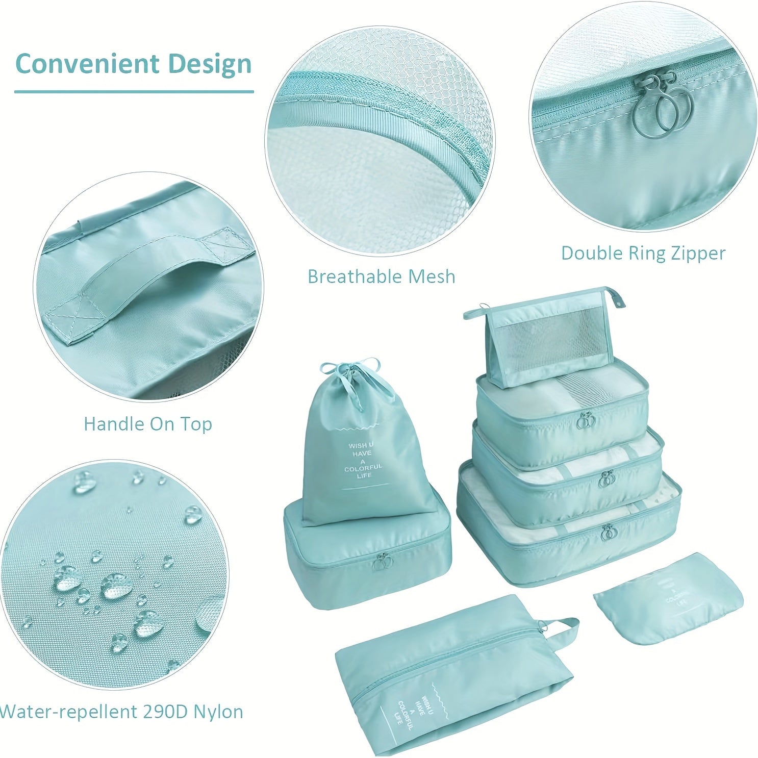 8pcs Packing Organizer Set Waterproof Storage Bag