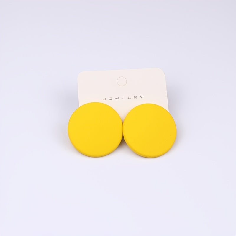 Colorful Acrylic Big Stud Earrings for Women Girls Teen 1Pair