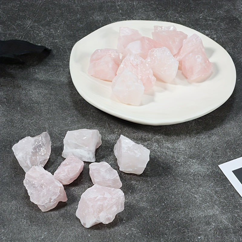 2pcs Natural Light Powder Crystal Raw Stones DIY Demagnetizing Purifying Stones