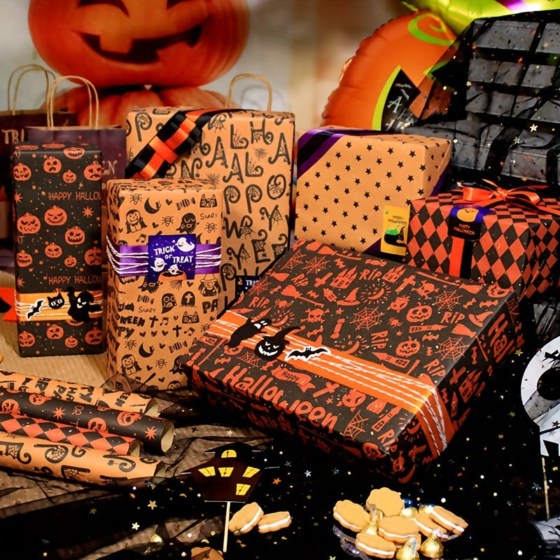 6pcs Colorful Cartoon Birthday Gift Wrapping Paper Roll