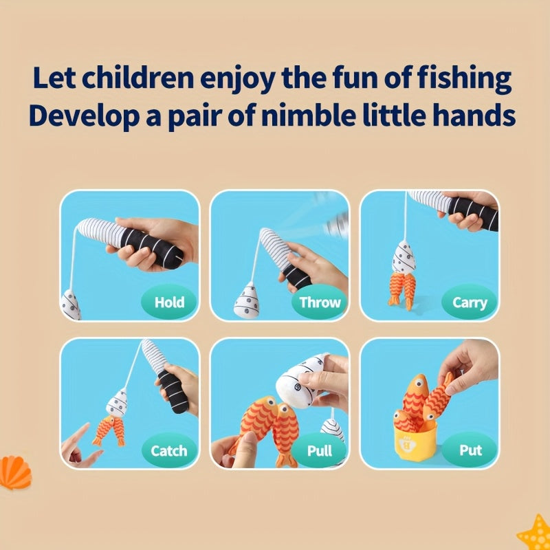 Colorful Children's Fishing Toy with Numbered Fish