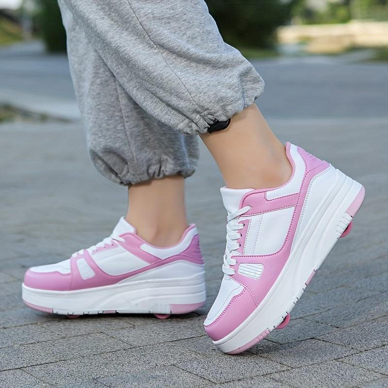 Girl's Roller Shoes Skate Sneakers For Kids
