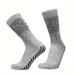 Men's Sports Grip Socks Non-slip Football Crew Socks