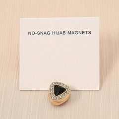 Heart Shape Rhinestone Turban Magnet Buckle for Hijab