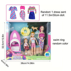 Doll Playset Outdoor Yacht Fast Boats Swim Ring Accessories Giftbox