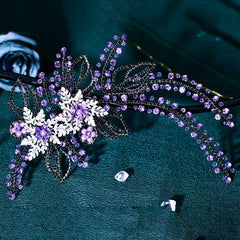 Purple Rhinestone Bridal Hair Accessory for Wedding HP254