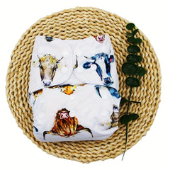 Highland Cow Print Adjustable Baby Cloth Diaper
