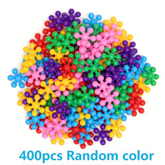 400pcs Plum Blossom Building Blocks 3D Snowflake DIY Educational Toys