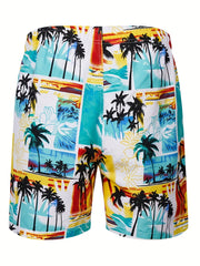 Men's Quick Dry Hawaiian Board Shorts with Mesh Lining