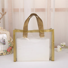 5pcs Golden Grid Bag for Christmas and Party Supplies