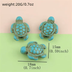 20PCS Turquoise Turtle Natural Stone Beads for DIY Bracelet Necklace