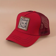 Mesh Breathable Trucker Hat Cartoon Patch Baseball Cap Women