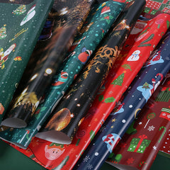 5pcs Christmas Gift Wrapping Paper Thick Copperplate Paper