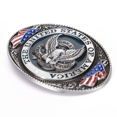 USA Flag Eagle Belt Buckle Patriotic American Flag Design