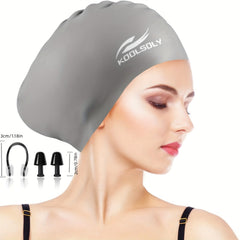 Swim Cap With Ear Protection and Nose Clip
