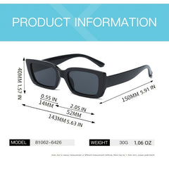Vintage Rectangular Sunglasses Women's Shades Eyeglasses