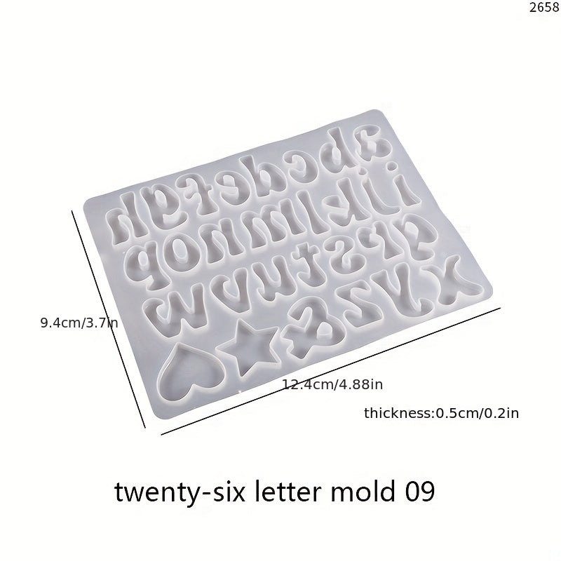 Alphabet Letter Pendant Silicone Mold DIY Epoxy Resin Jewelry Crafts