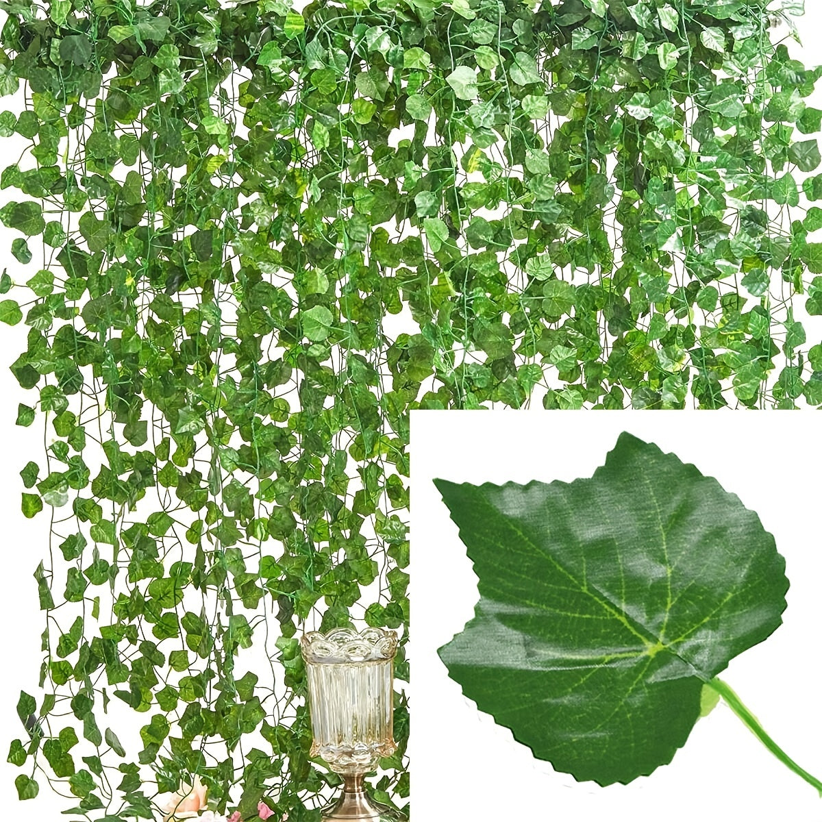Realistic Artificial Ivy Leaves for Bedroom Decor